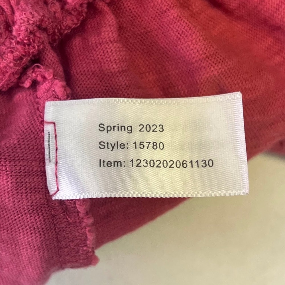 Marine Layer Womens Christiana Knit Top Cotton Slub Smocked Peplum Top Size XS - Picture 11 of 14
